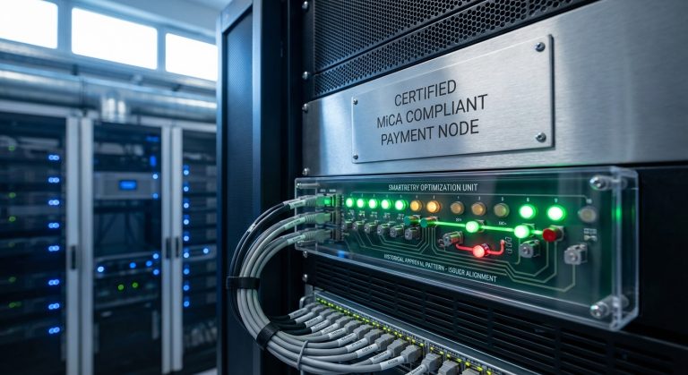 Realistic depiction of stable payment recovery outcomes from intelligent retry optimization informed by issuer behavior and historical approval patterns under MiCA.